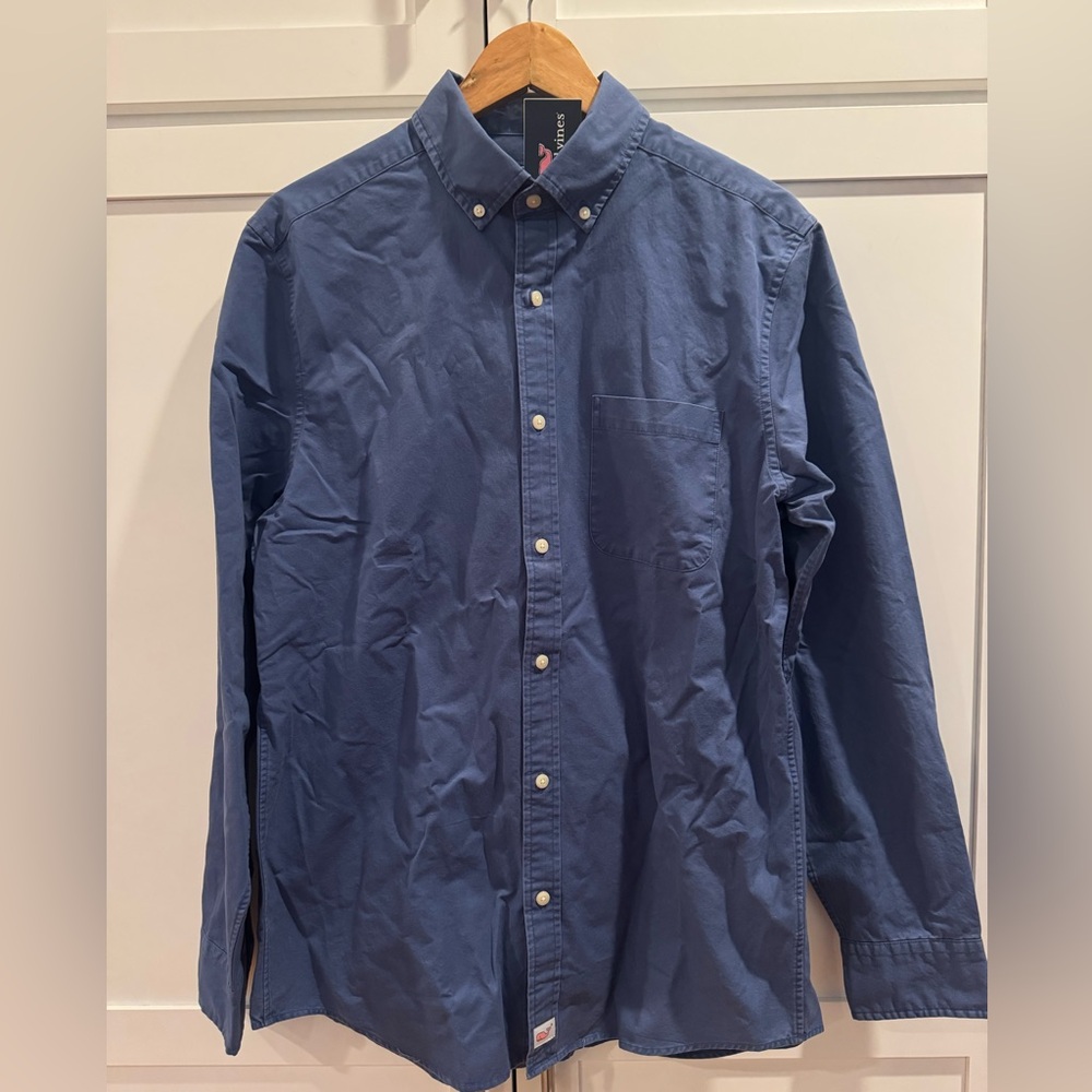 Vineyard Vines Men’s Button-Down Shirt in Blue Size M
